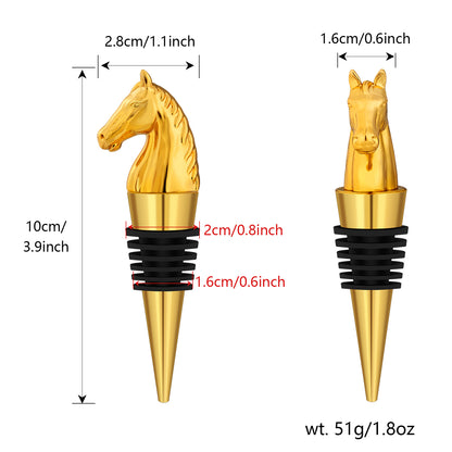 Horse Head Wine Bottle Stopper - Zinc Alloy Decorative Stopper