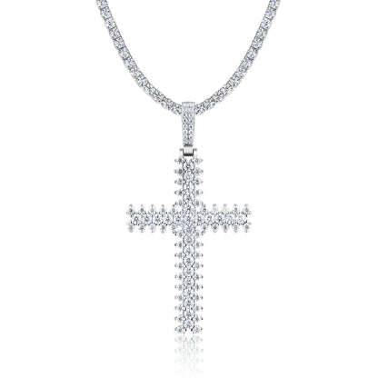 Shining Trend Moissanite Pendant - S925 Silver Platinum-Plated Necklace