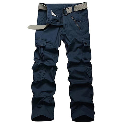 Women's Cotton Blend Cargo Pants - Loose Fit Wide Leg Trousers