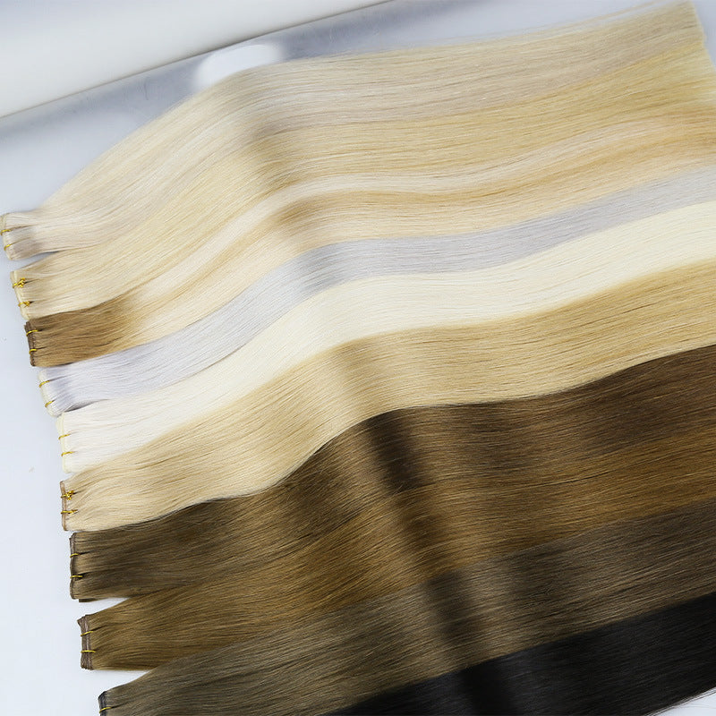 Hand-Knitted Hair Weft Extensions - Real Human Hair Braid