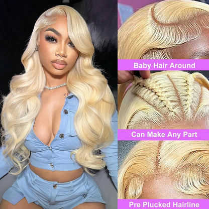 13x4 Lace Front Wig - 613 Blonde Straight Human Hair