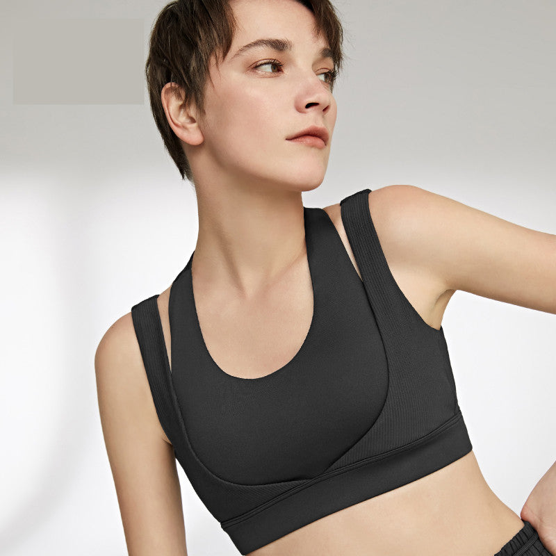 High Support Sports Bra - Wireless Compression Design for Active Women