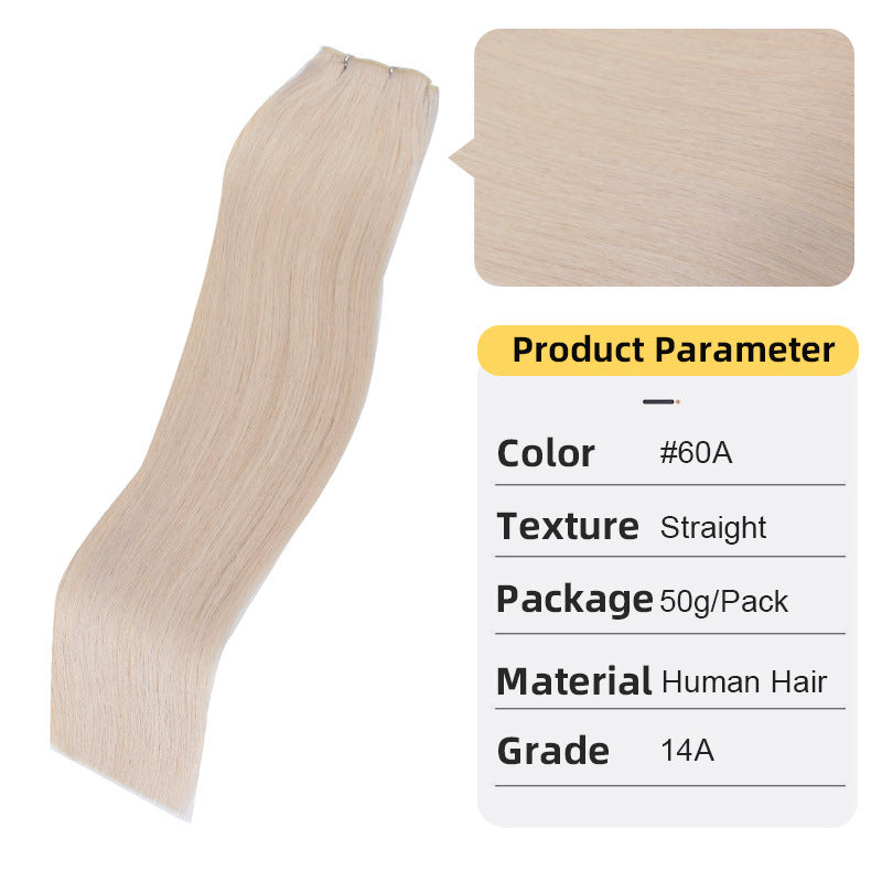 Hand-Knitted Hair Weft Extensions - Real Human Hair Braid