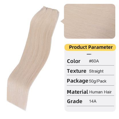 Hand-Knitted Hair Weft Extensions - Real Human Hair Braid