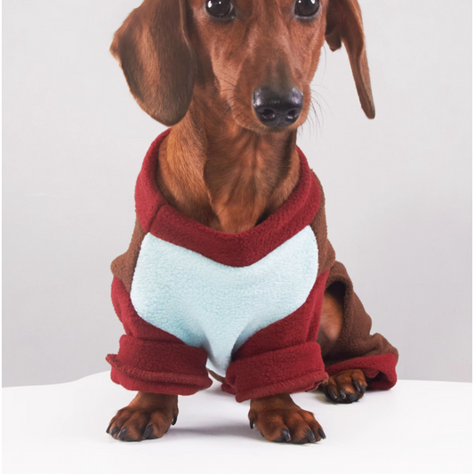 Dog Cat Pet Thermal Fleece Clothing - Four-Legged Winter Jacket with Harness