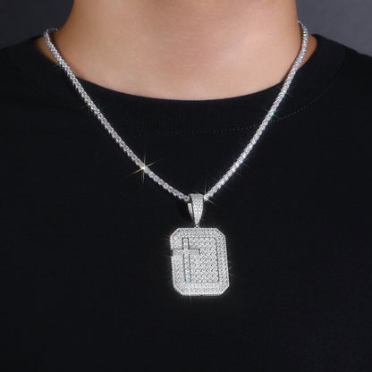 Light of Belief Moissanite Pendant - S925 Sterling Silver Platinum Plated Necklace