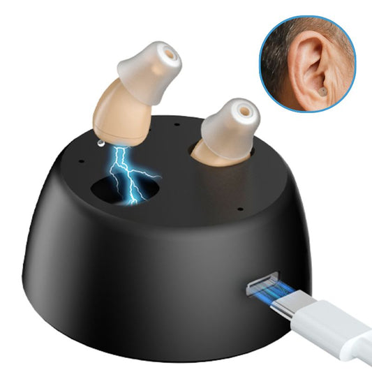 Rechargeable CIC Hearing Aids for Seniors - Invisible Sound Amplifier