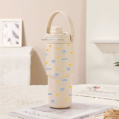 Insulated Straw Tumbler with Ceramic or Stainless Steel Liner - 725ml