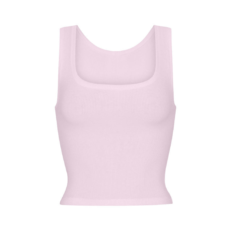 Women's Ribbed Stretch Camisole - Slim Fit Tank Top with Straps