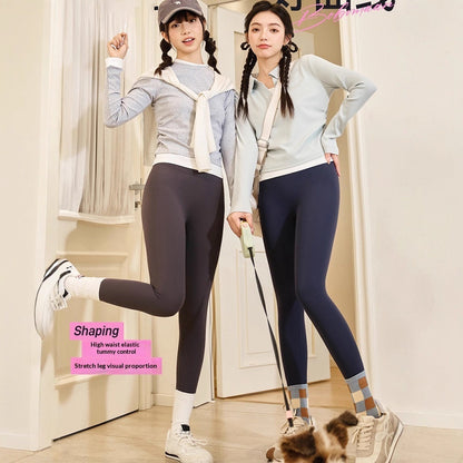 Fleece-Lined High-Waist Yoga Pants - Women's Full-Length Athletic Leggings