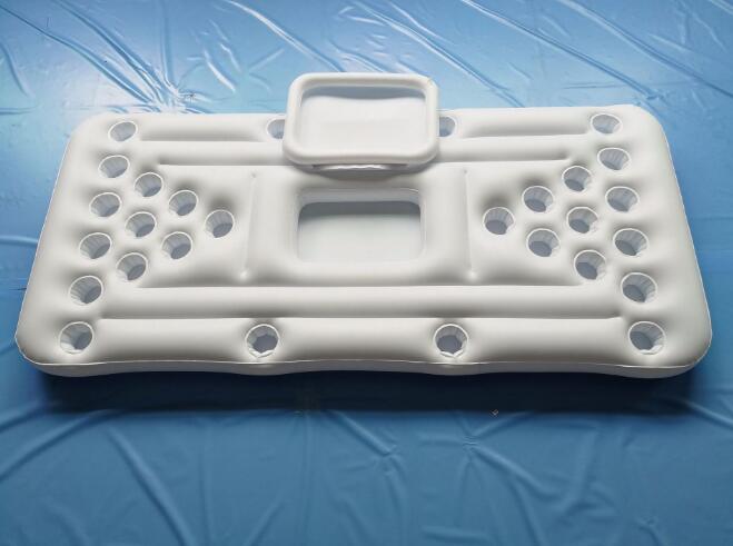 Inflatable Pool Float Beer Pong Table - 6ft with Built-In Cooler & Cup Holders