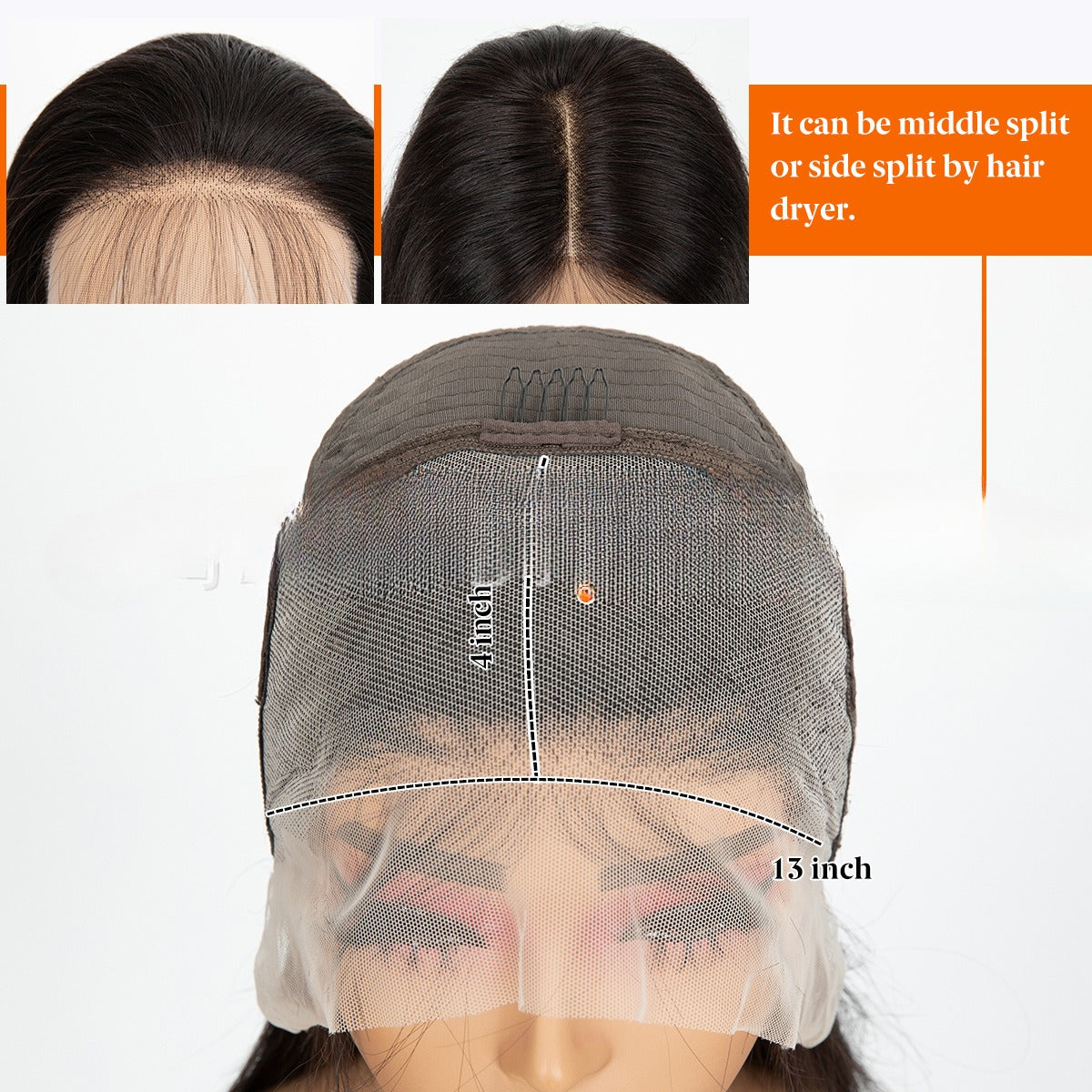 Long Straight Lace Front Wig - Double Weft Synthetic Hair