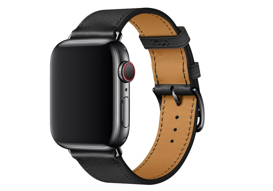 Genuine Leather Apple Watch Band - Premium Cowhide Strap with Stainless Steel Pin Buckle