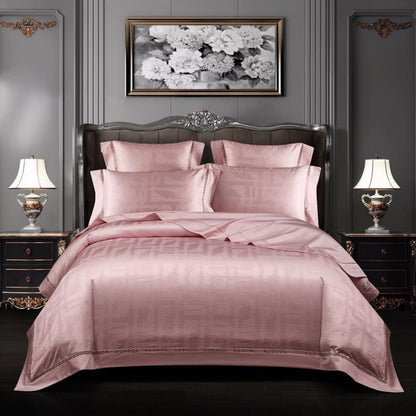 European Jacquard Satin Bedding Set - Four-Piece Pure Cotton Collection