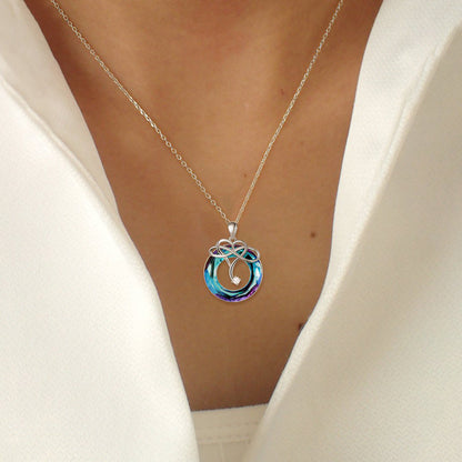 Crystal Necklace and Earrings Set - Gold-Plated Geometric Jewelry with Water Wave Chain