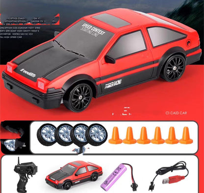 RC Drift Car 1:24 Scale - 2.4GHz 4WD Remote Control Racing Car with Lights