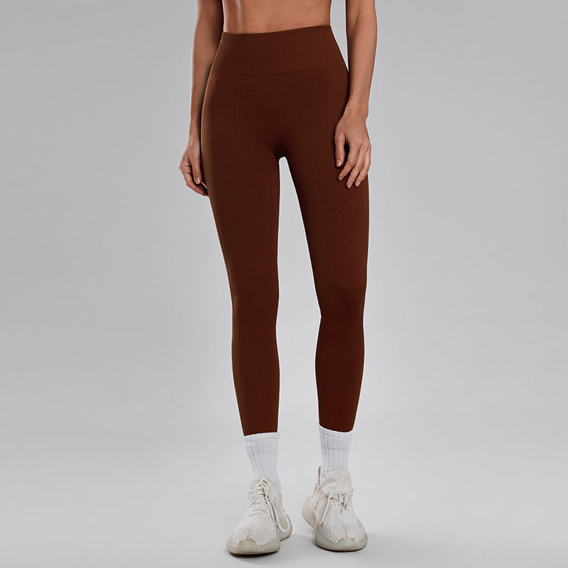 European-Style Seamless Nylon Yoga Pants - Sports Leggings