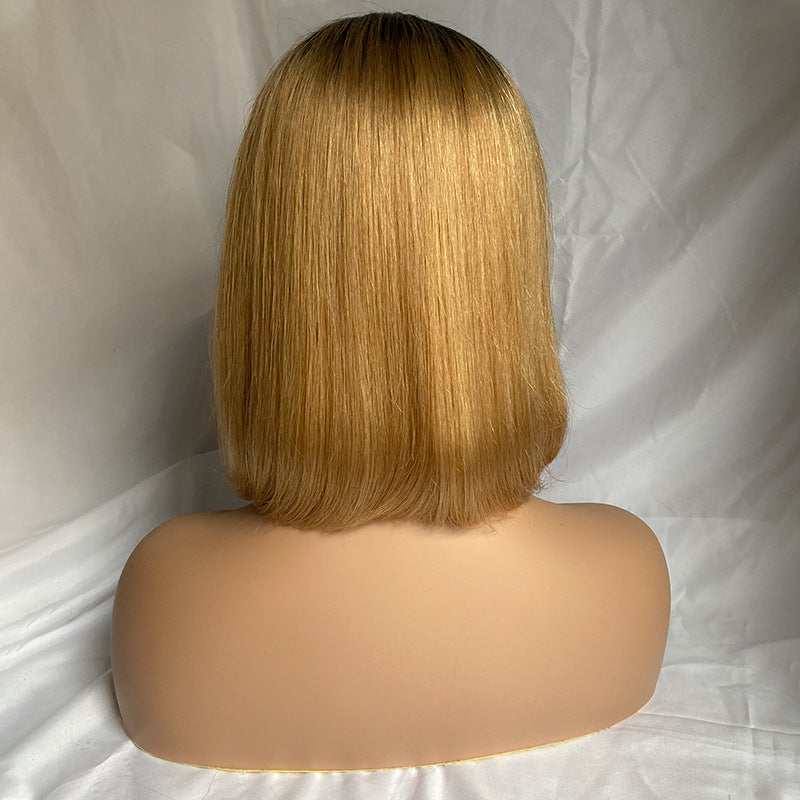 Color Bob Wig - Real Human Hair with Hand-Woven Construction