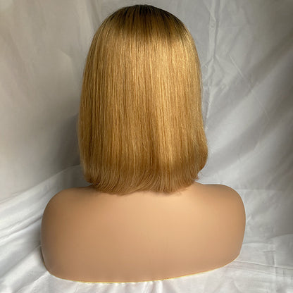 Color Bob Wig - Real Human Hair with Hand-Woven Construction