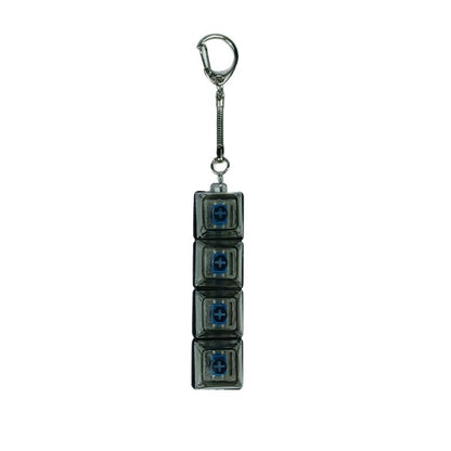 4-Key Mechanical Keyboard Keychain | Tactile Clicker Stress Relief Gadget | Transparent & LED Light Variants