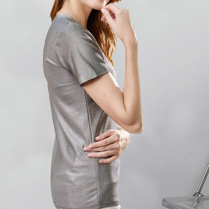 Silver Fiber Radiation Protection Shirt - Unisex Short Sleeve Top