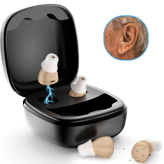 Rechargeable CIC Invisible Hearing Aids with Noise Reduction