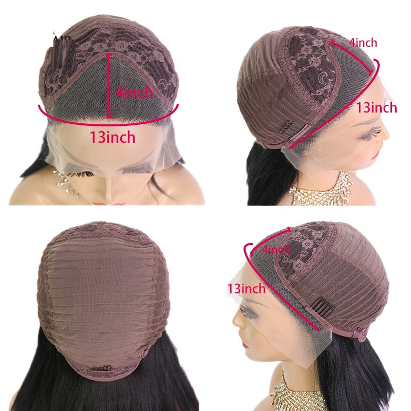 Gradient Real Human Hair Wig - Multi-Color with Double Layer Mechanism for Women