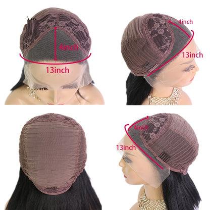 Gradient Real Human Hair Wig - Multi-Color with Double Layer Mechanism for Women