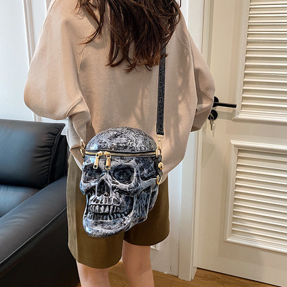 Unisex Novelty Crossbody Shoulder Bag - PU Leather Statement Bag with Adjustable Strap