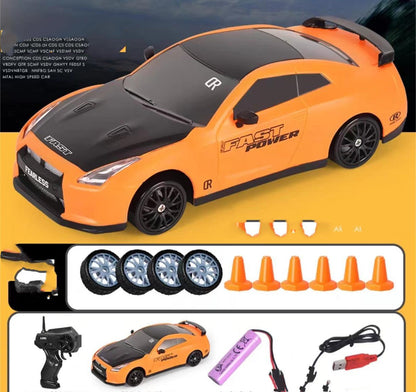 RC Drift Car 1:24 Scale - 2.4GHz 4WD Remote Control Racing Car with Lights
