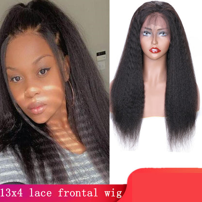 Yaki 13x4 Lace Frontal Wig Kinky Straight - Real Human Hair Exotic Style