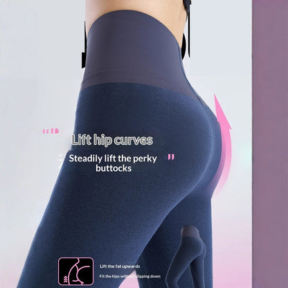 Fleece-Lined High-Waist Yoga Pants - Women's Full-Length Athletic Leggings