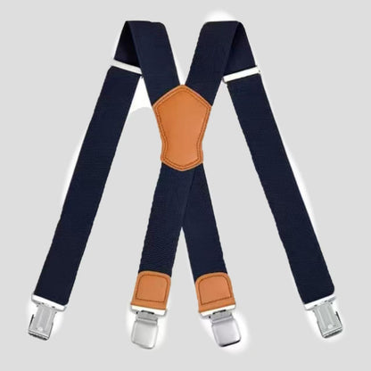 Unisex Corn Grain Elastic Garment Strap - Adjustable Trouser and Pant Suspender Clip
