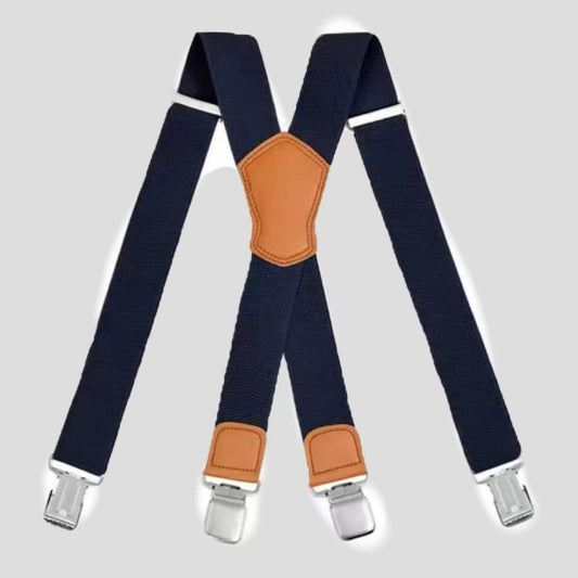 Unisex Corn Grain Elastic Garment Strap - Adjustable Trouser and Pant Suspender Clip