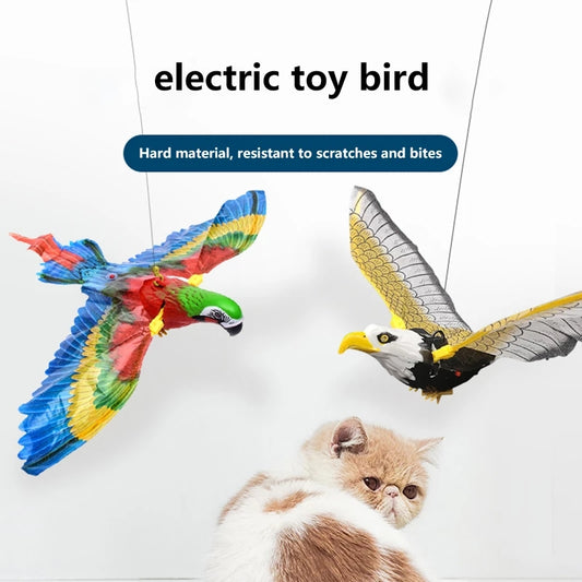 Interactive Cat Bird Toy - Hanging Rotating Pet Toy for Cats and Kittens