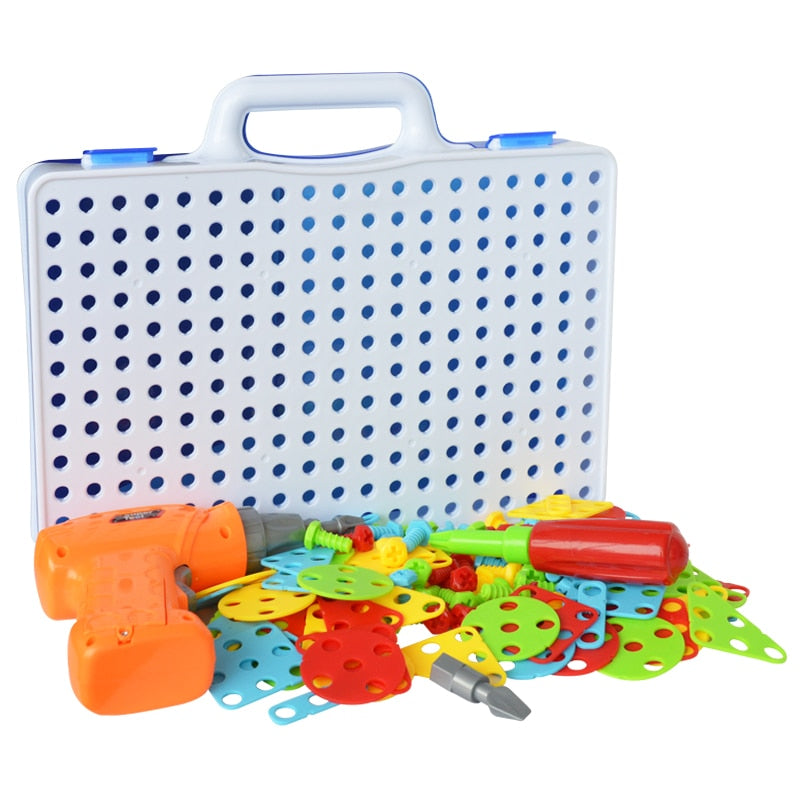 Creative Drill & Screw Building Blocks Set - Educational STEM Toy for Kids 3+
