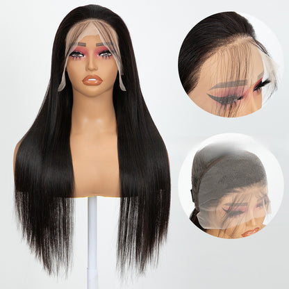 Long Straight Lace Front Wig - Double Weft Synthetic Hair