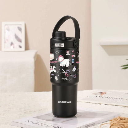 Insulated Straw Tumbler with Ceramic or Stainless Steel Liner - 725ml