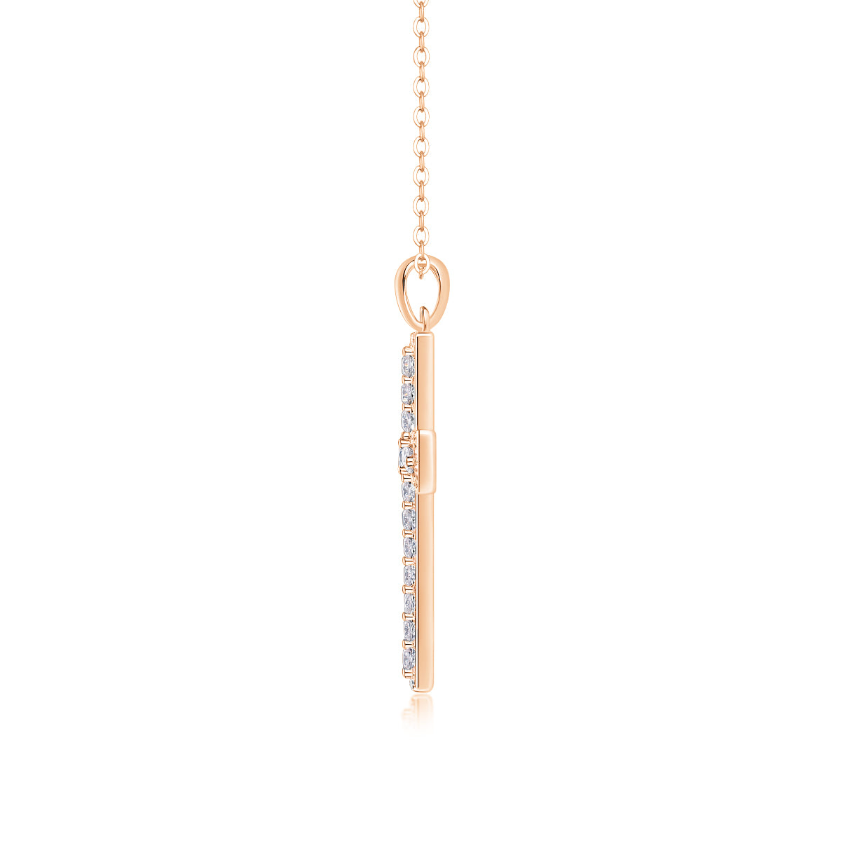 Moissanite Necklace Pendant Set - S925 Silver with Platinum Plated Gold in 3 Colors