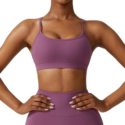 Women's Quick-Drying Sports Bra - Breathable Nylon Workout Bra