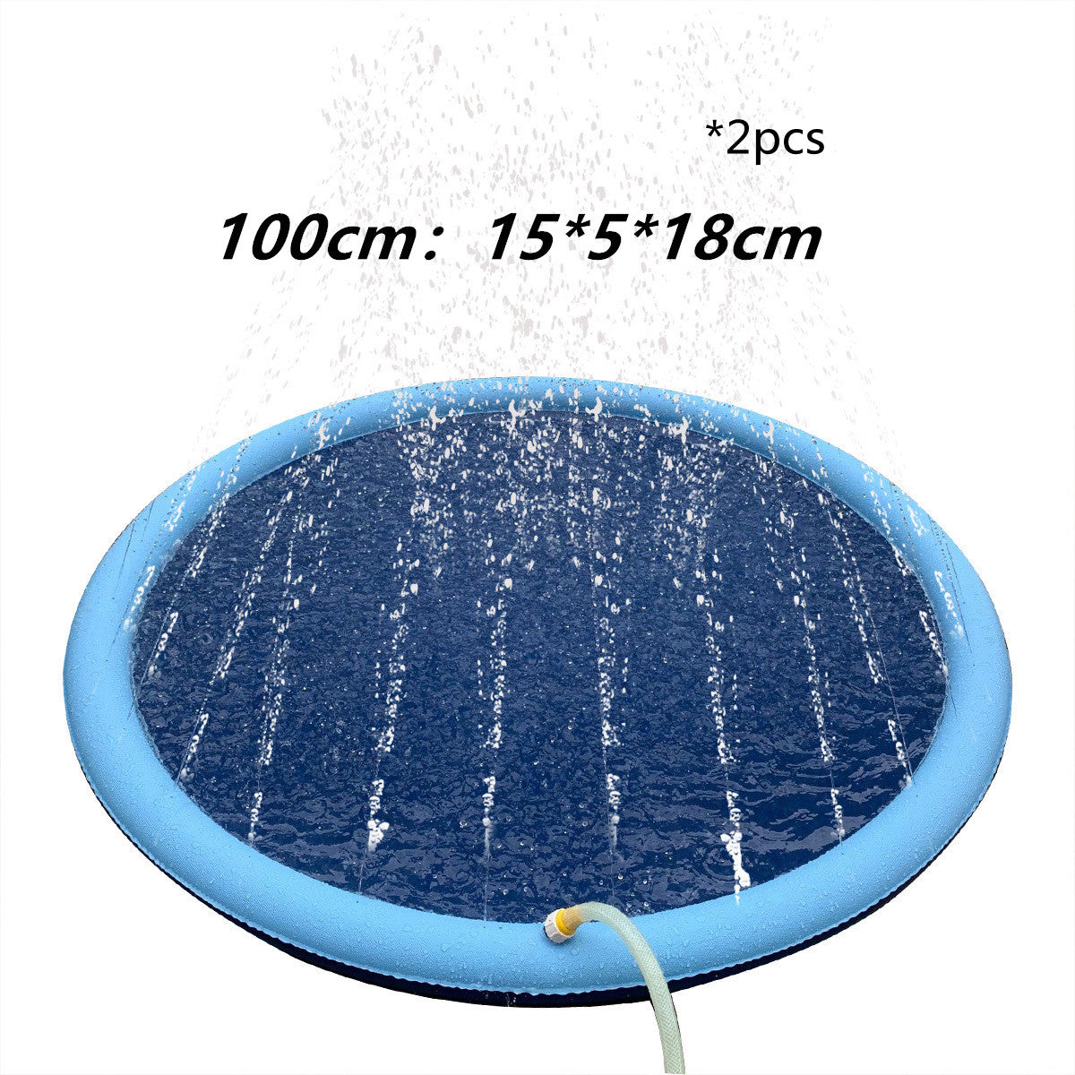 Inflatable Splash Pad for Kids and Pets - 150cm PVC Water Play Mat