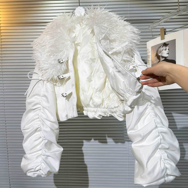 Luxe Fur Collar Quilted Down Jacket - Statement Winter Coat
