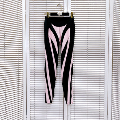 Fashion Mesh Stitching Cropped Leggings - Polyester Activewear