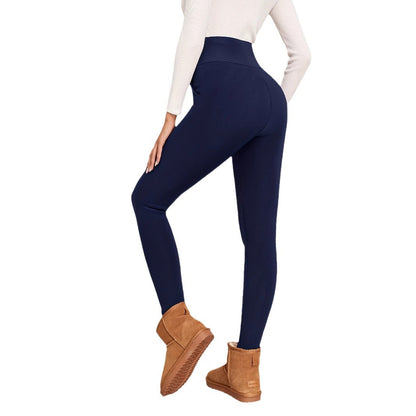Women's Fleece Lined Sports Leggings - High Waist Thermal Activewear