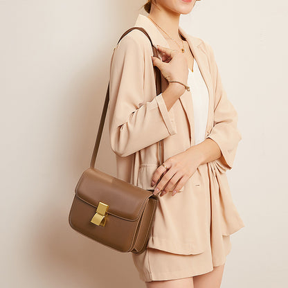 Retro PVC Leather Shoulder Messenger Bag - European American Style Crossbody