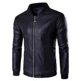 AARON Windbreaker Jacket - PU Leather with Polyester Lining