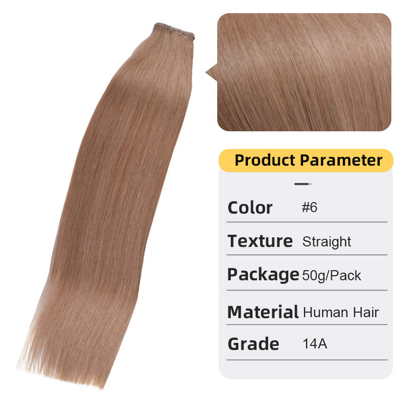 Hand-Knitted Hair Weft Extensions - Real Human Hair Braid