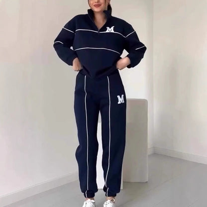 Women's 2 Piece Lounge Set - Pullover Sweatshirt & Sweatpants