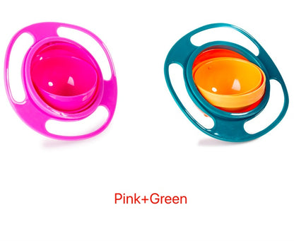 360° Rotating Spill-Proof Baby Bowl - Universal No-Mess Feeding Dish