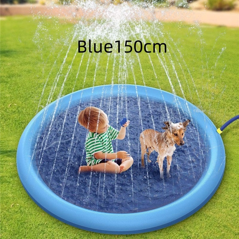 Inflatable Splash Pad for Kids and Pets - 150cm PVC Water Play Mat